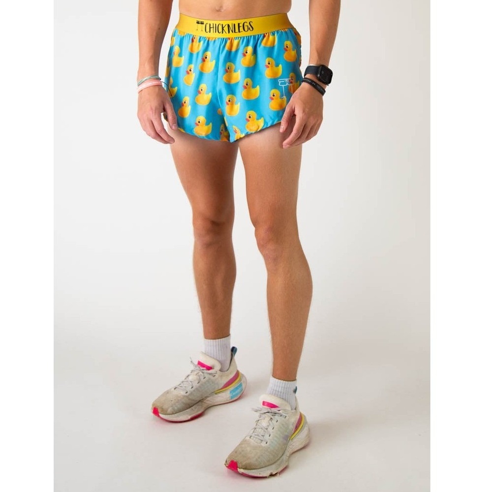 ChicknLegs Split Shorts Blue Rubber Ducky 2" / Men's Small